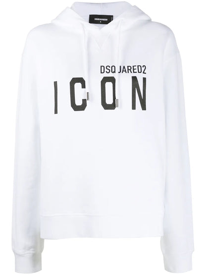 Icon-Print Hooded Sweatshirt