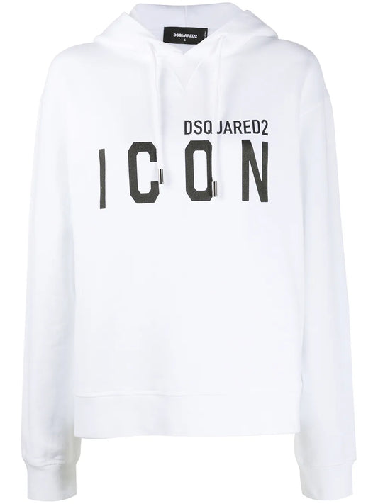 Icon-Print Hooded Sweatshirt