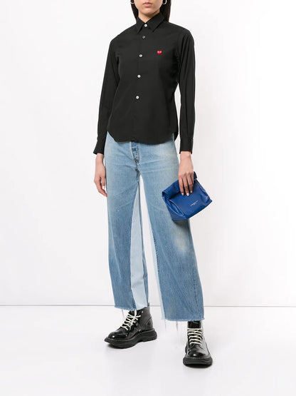 Logo Embroidered Plain Shirt