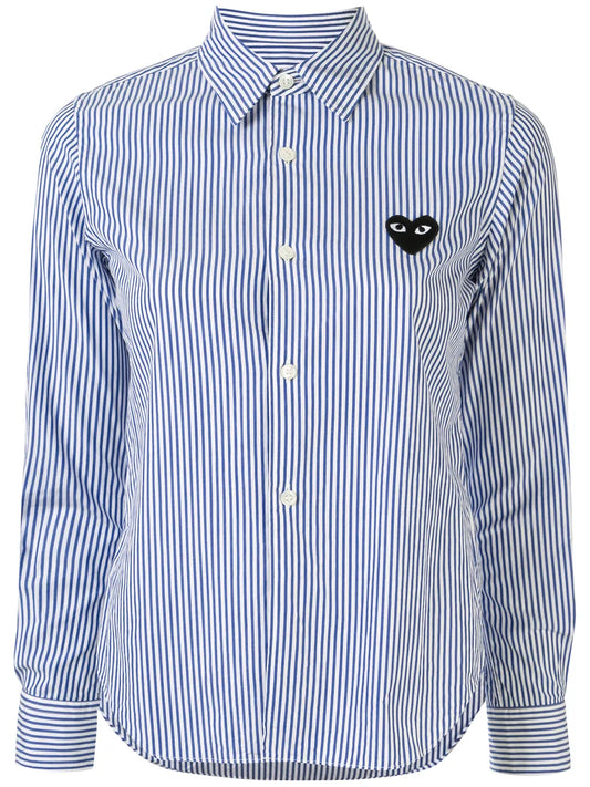 Striped-Print Branded Shirt