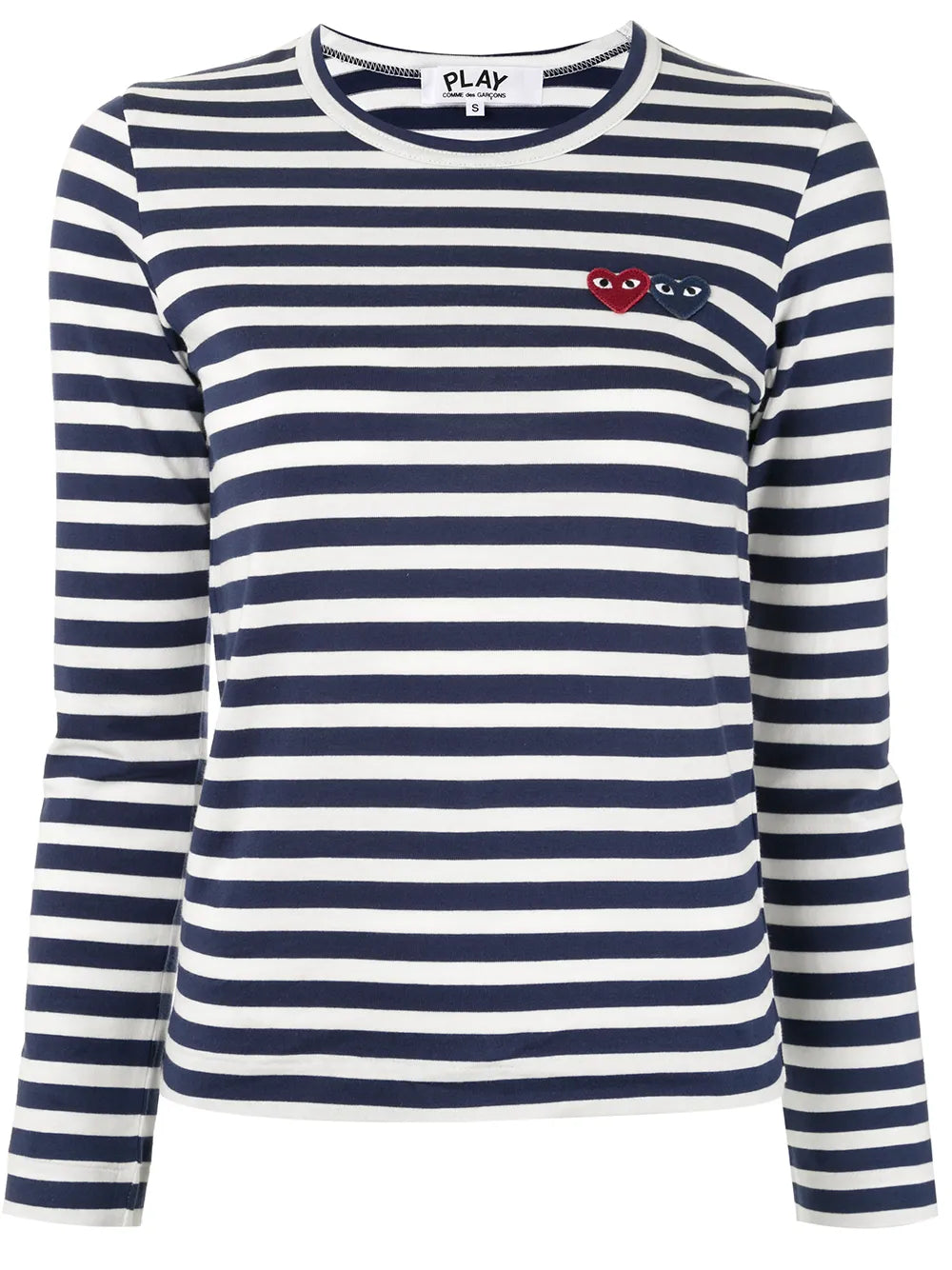 Striped-Print Branded Top