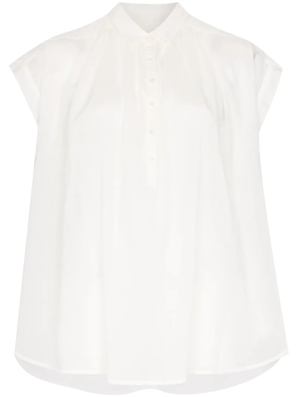 Pleated Sleeveless Shirt