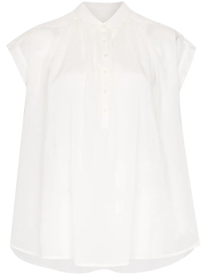 Pleated Sleeveless Shirt