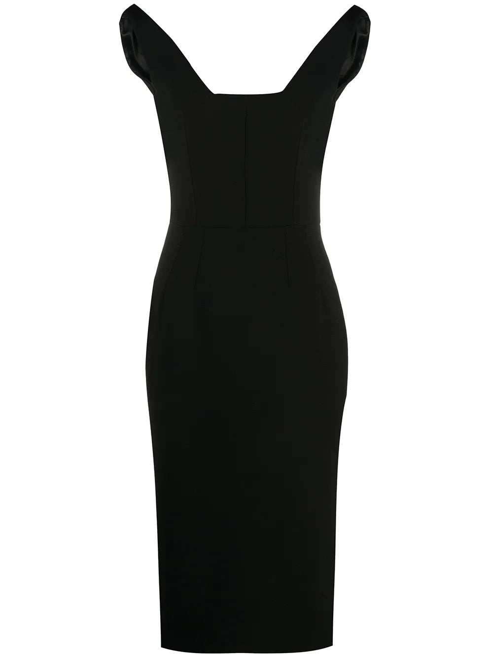 Sleeveless Wool Midi Dress