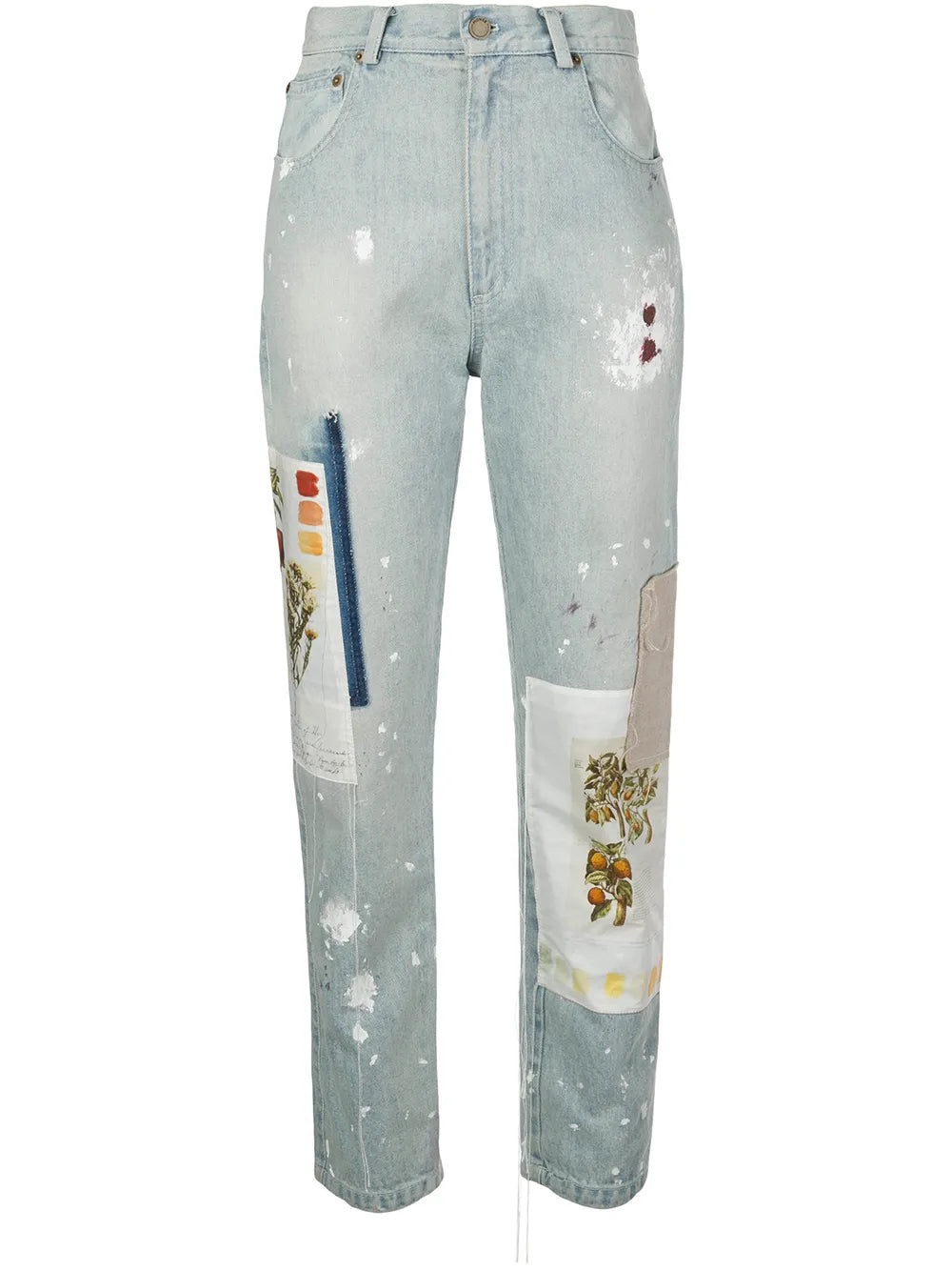 Batnical Patchwork Straight-Leg Jeans