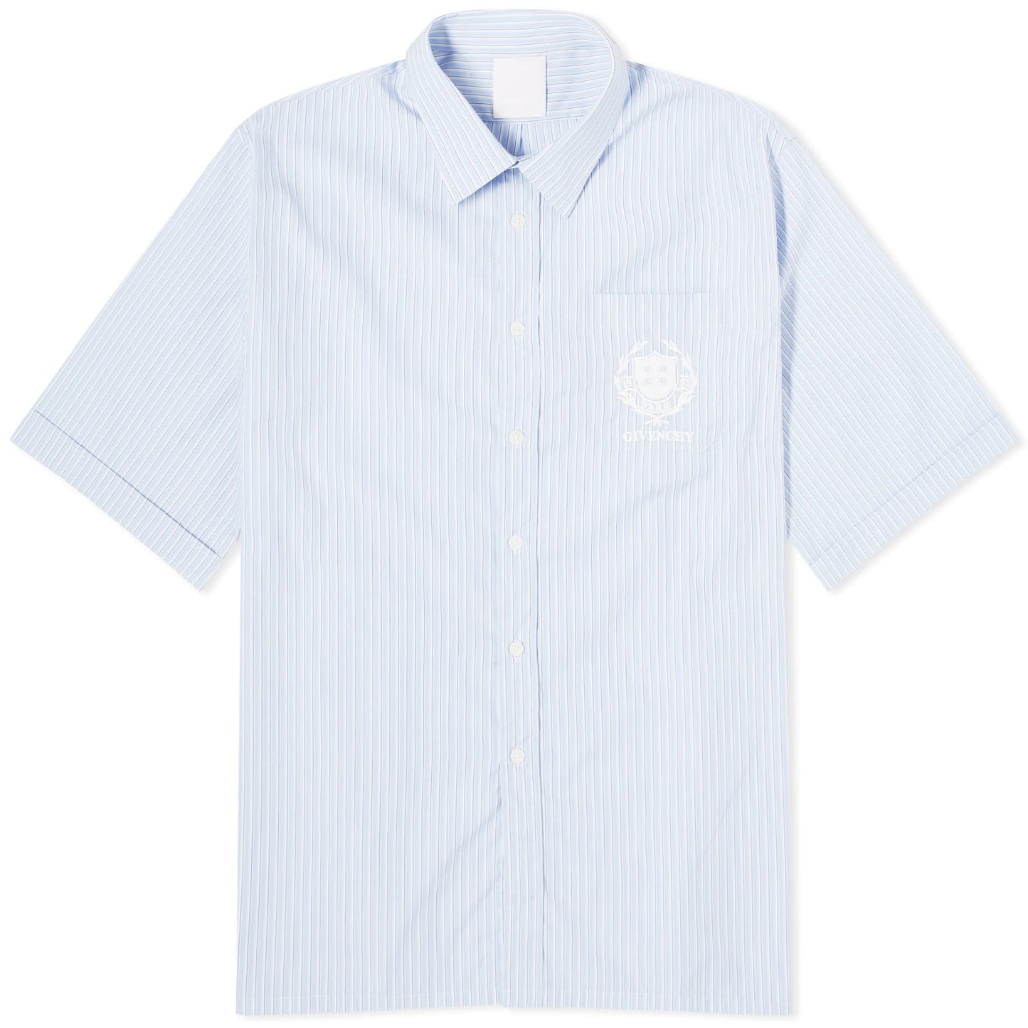 Crest Logo Stripe Short Sleeve Shirt