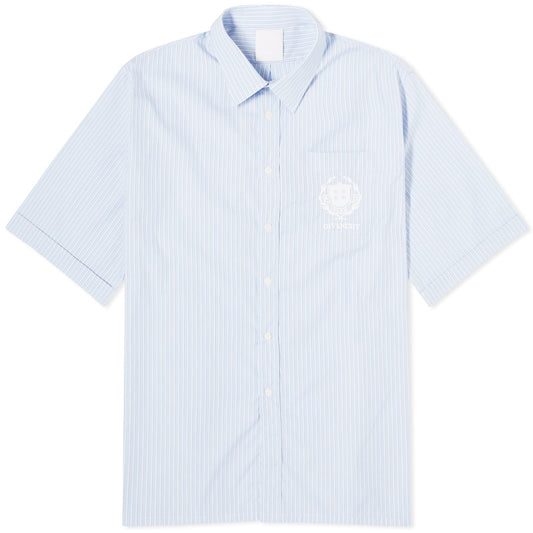 Crest Logo Stripe Short Sleeve Shirt