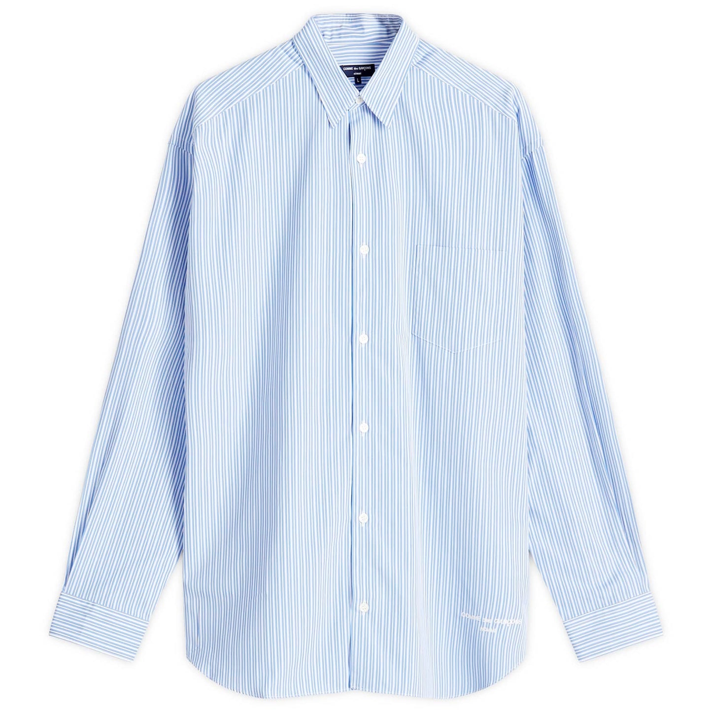 Embroidered Logo Stripe Shirt