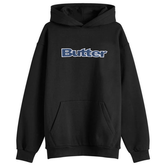 Denim Logo Applique Hoodie