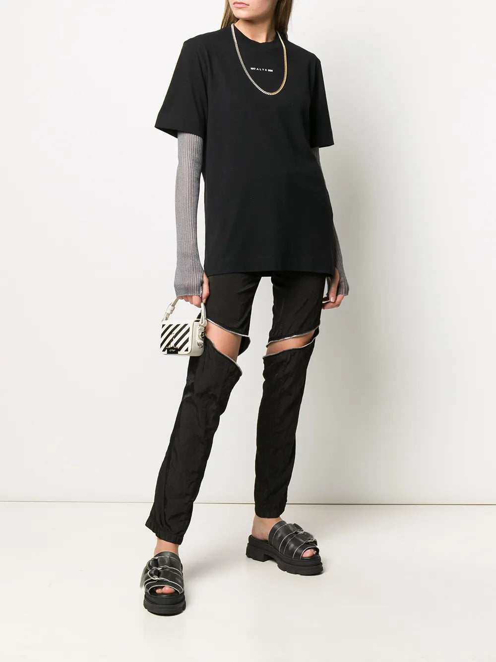 Front Zipped Skinny Trousers