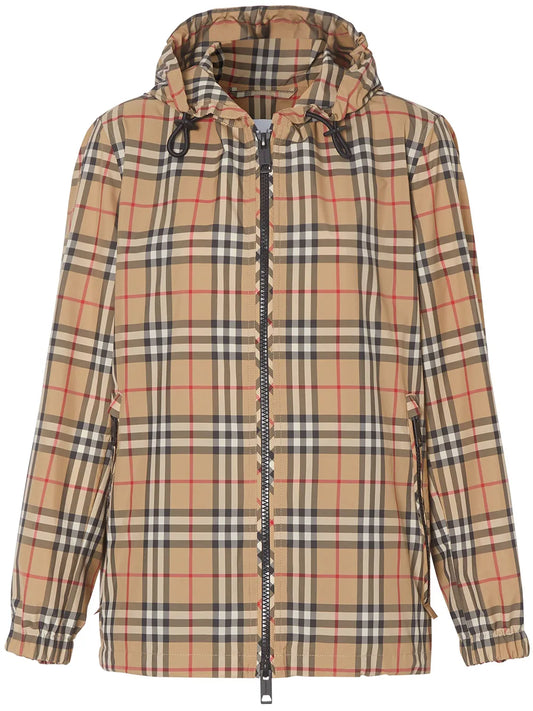 Vintage Check Hooded Jacket