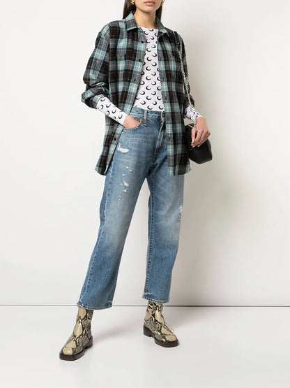 Mid-Rise Boyfriend Jeans