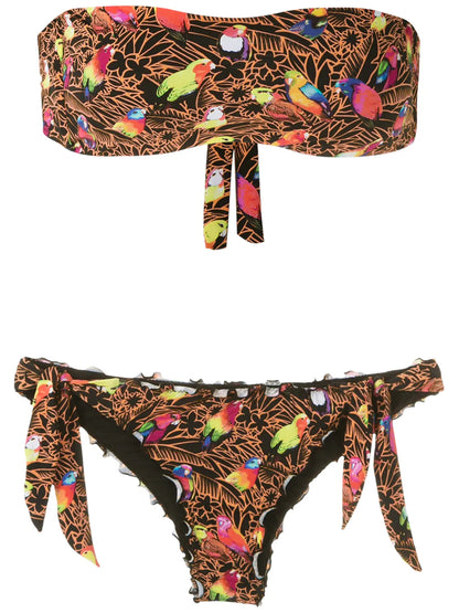 Papagaio Bandeau Bikini Set