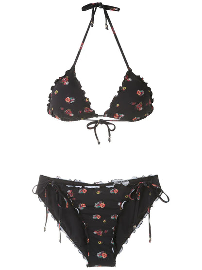 Floral Triangle Bikini Set