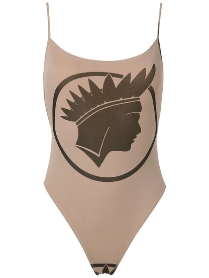 Índio Print High Cut Leg Swimsuit
