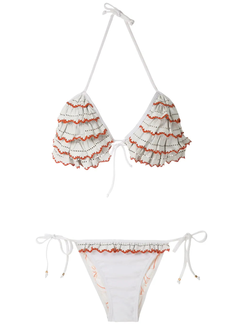 Ruffled Triangle Bikini Set