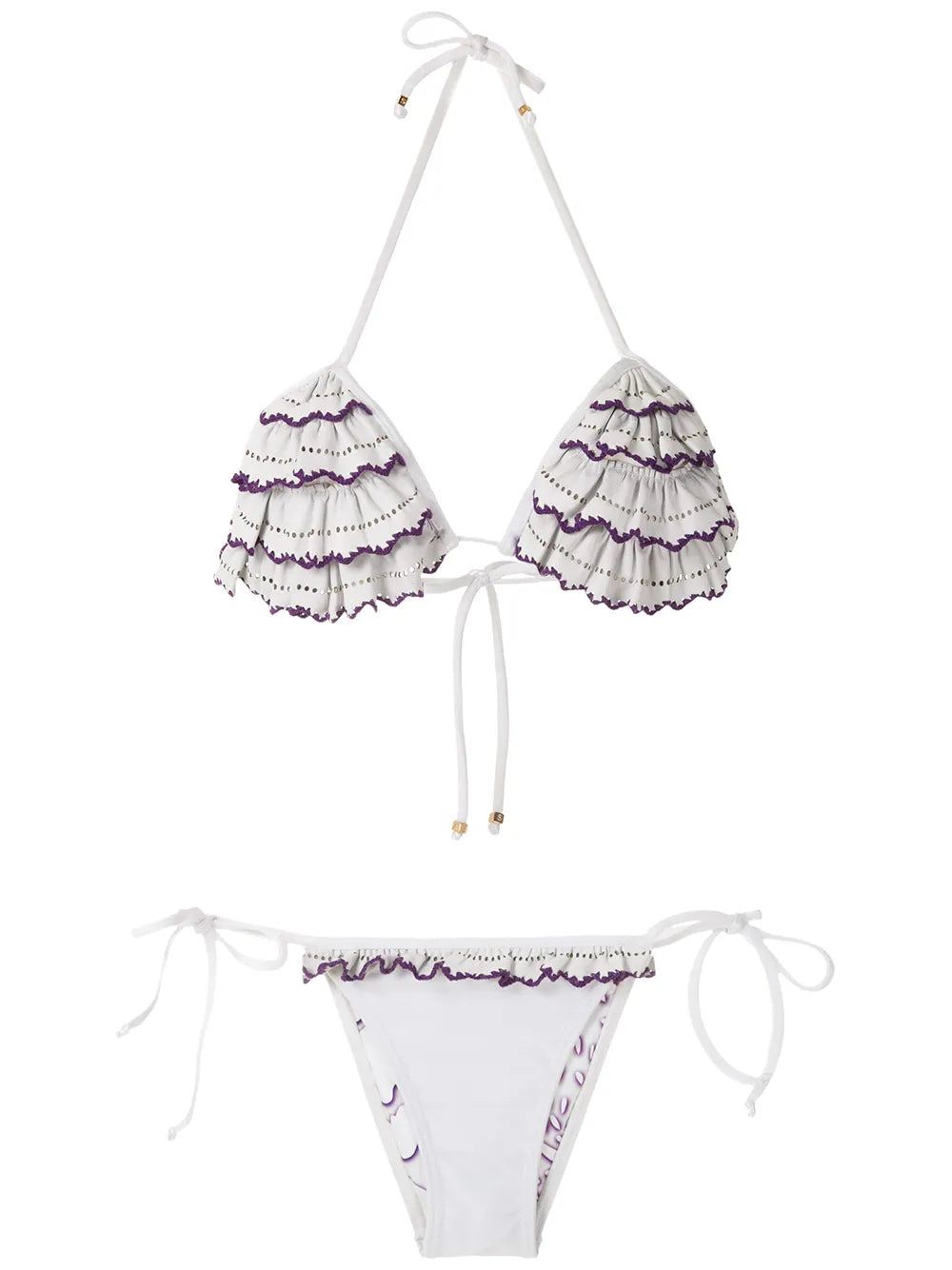 Ruffled Triangle Bikini Set