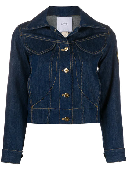 Logo-Embroidered Denim Jacket