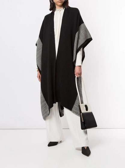Striped Edge Long Duster