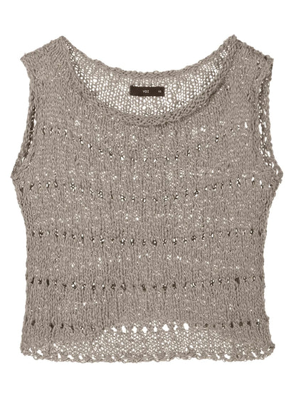 Open Knit Crop Top