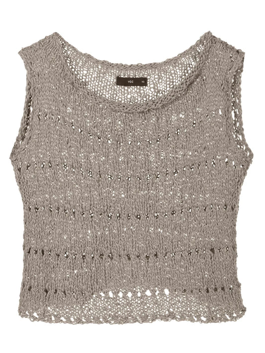 Open Knit Crop Top