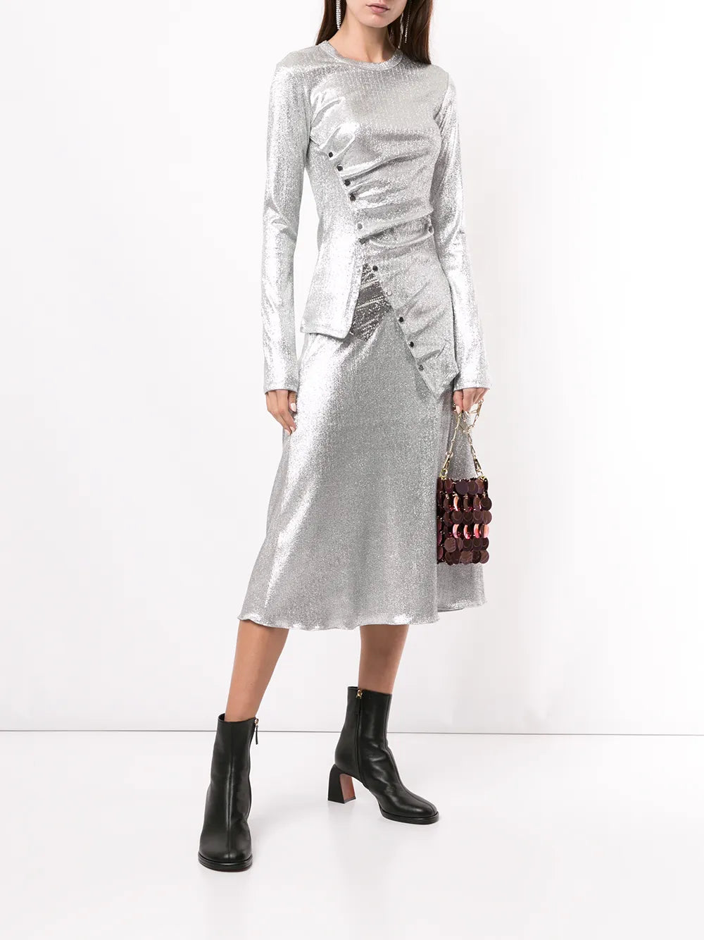 Draped Button Blouse