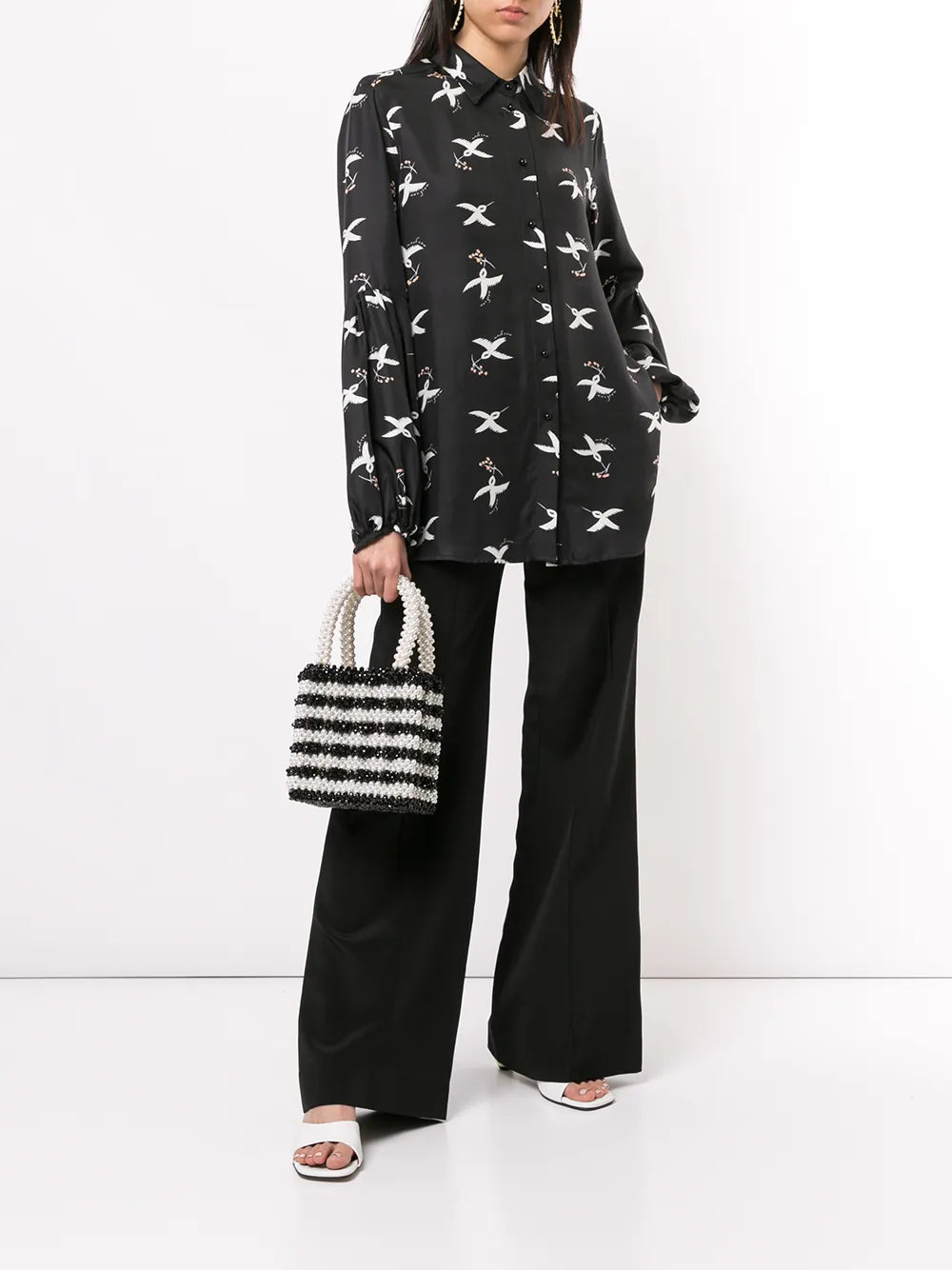 Peacock Wide-Leg Trousers