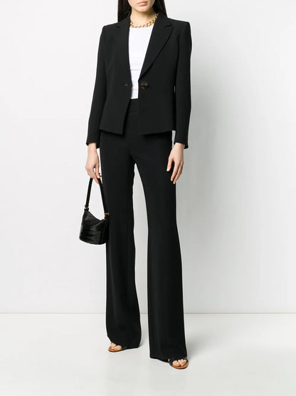 High-Waisted Wide Leg Trousers