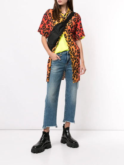 Cropped Straight-Leg Jeans