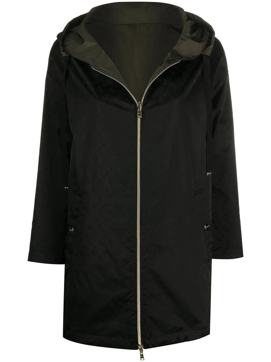 Jacquard Hooded Coat