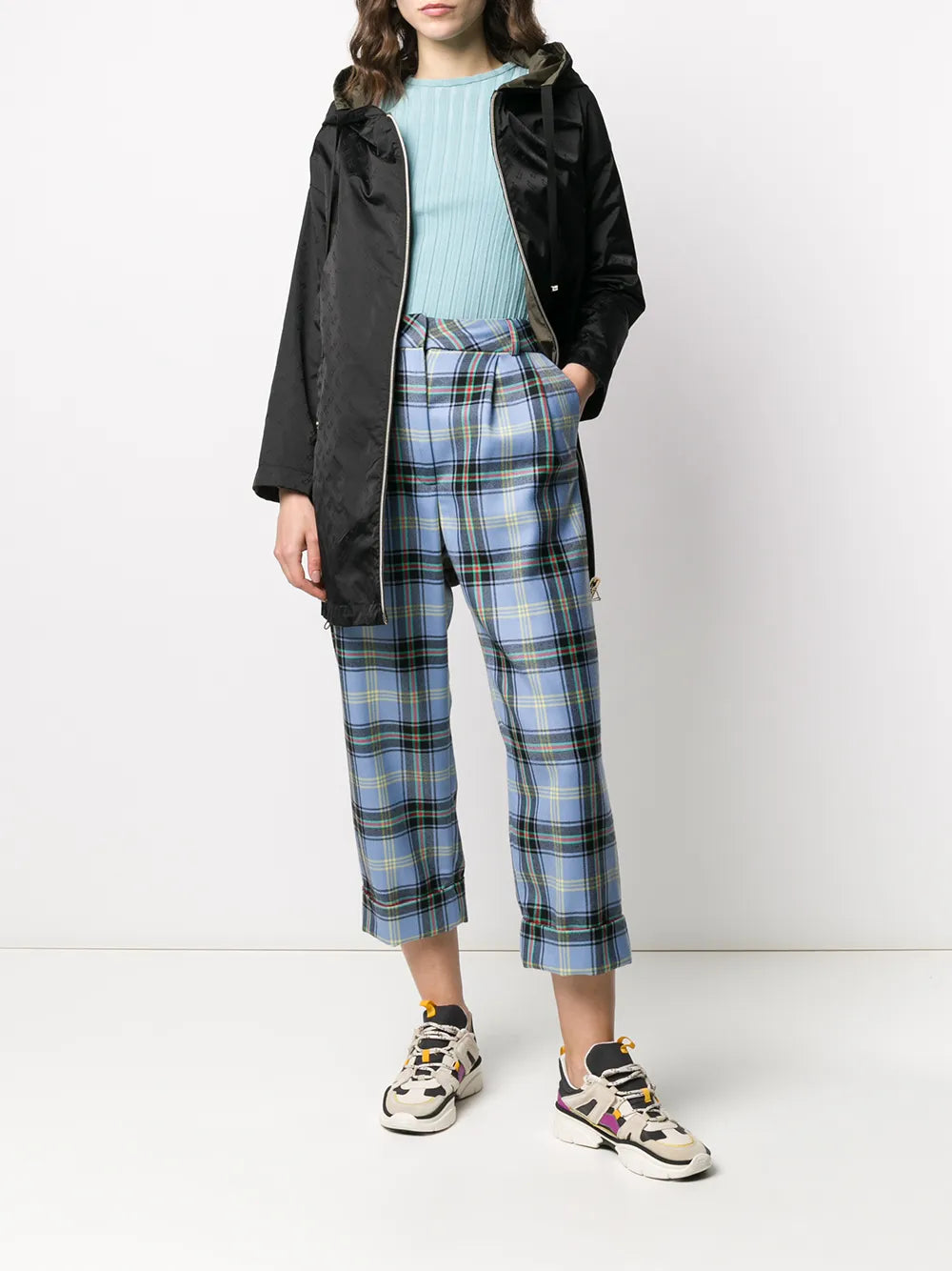 Jacquard Hooded Coat