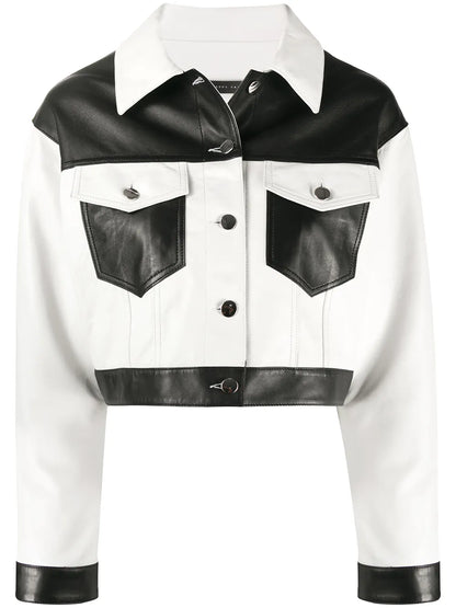 Cropped Colour Block Jacket