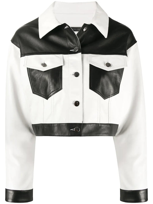 Cropped Colour Block Jacket