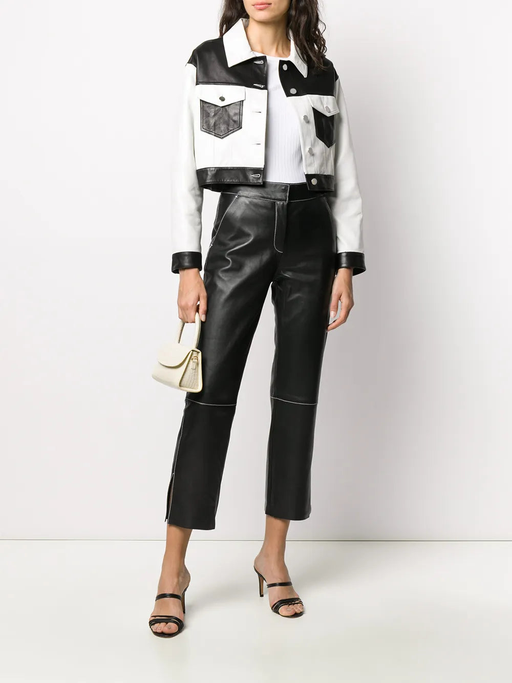 Cropped Colour Block Jacket