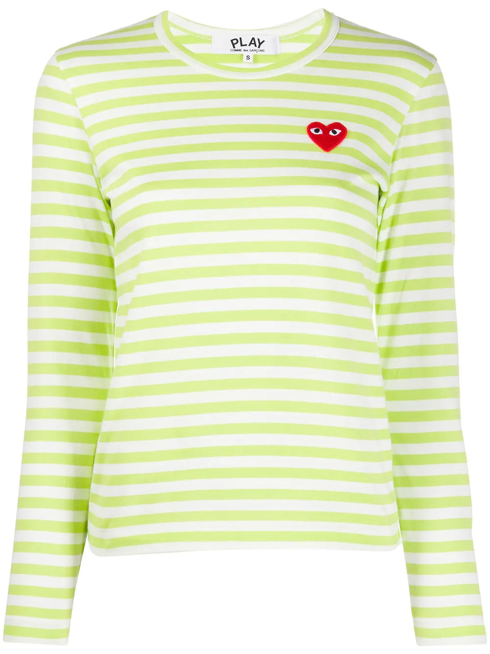Heart Print Striped T-Shirt