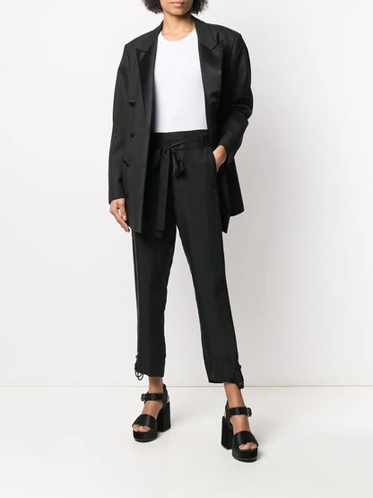 Cropped Straight-Leg Trousers