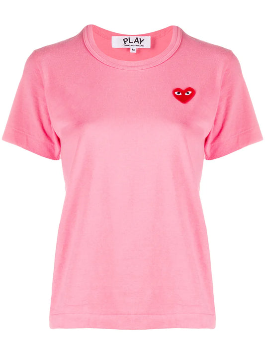 Heart-Print Crew Neck T-Shirt