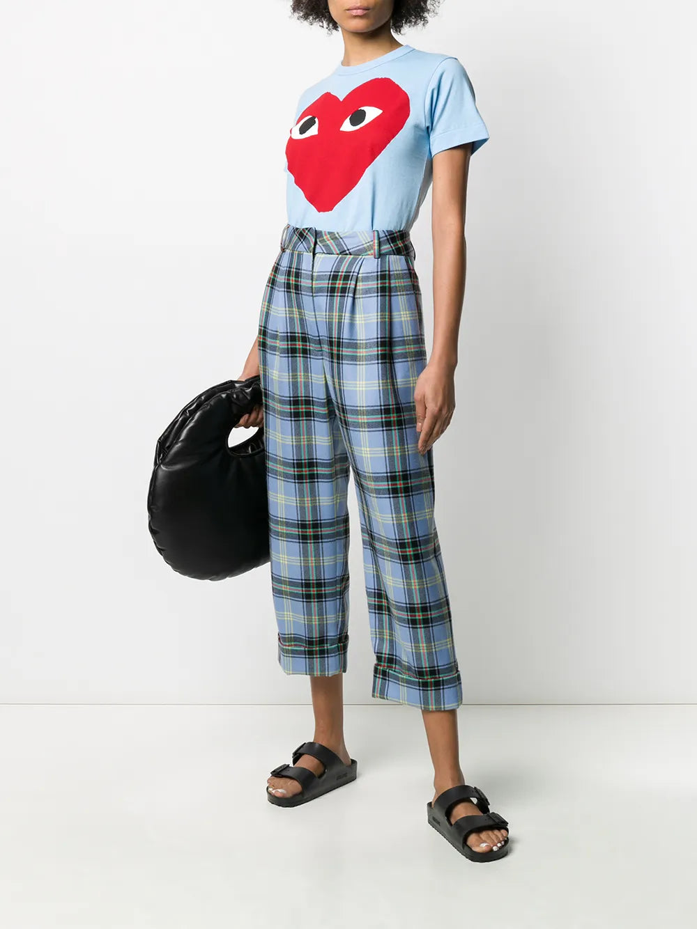 Heart-Print Crew Neck T-Shirt