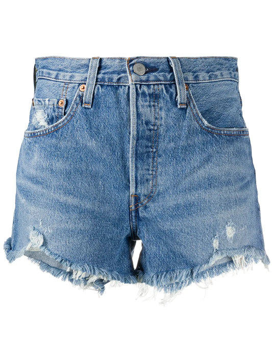 Distressed Jean Shorts