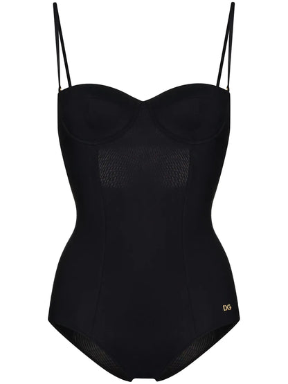 Logo-Tag Balconette Swimsuit