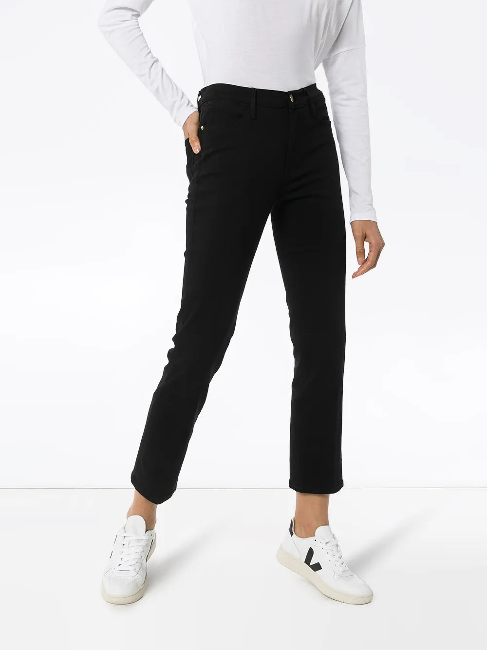 Denim Le High Straight Leg Jeans