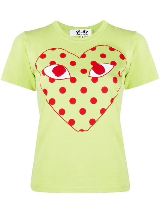 Polk-Dot Heat Print T-Shirt