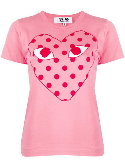 Polk-Dot Heat Print T-Shirt