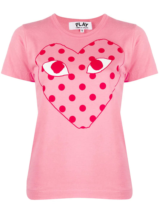 Polk-Dot Heat Print T-Shirt