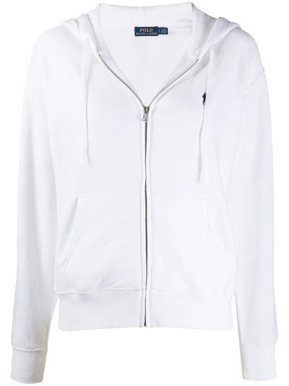 Logo-Embroidered Zipped Hoodie