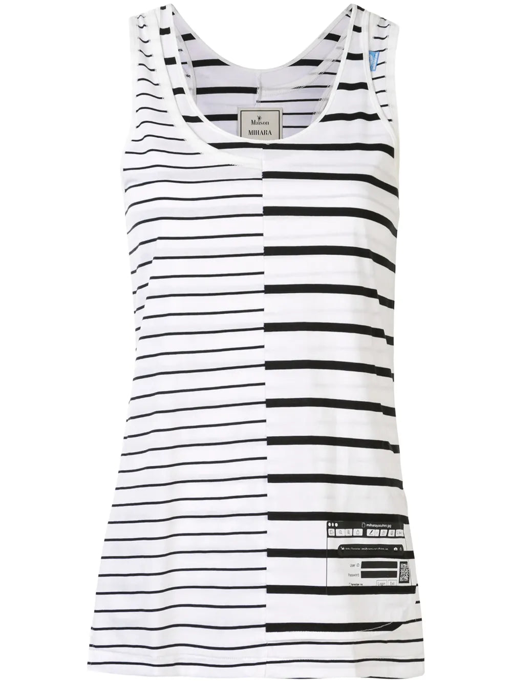 Asymmetric Striped Vest