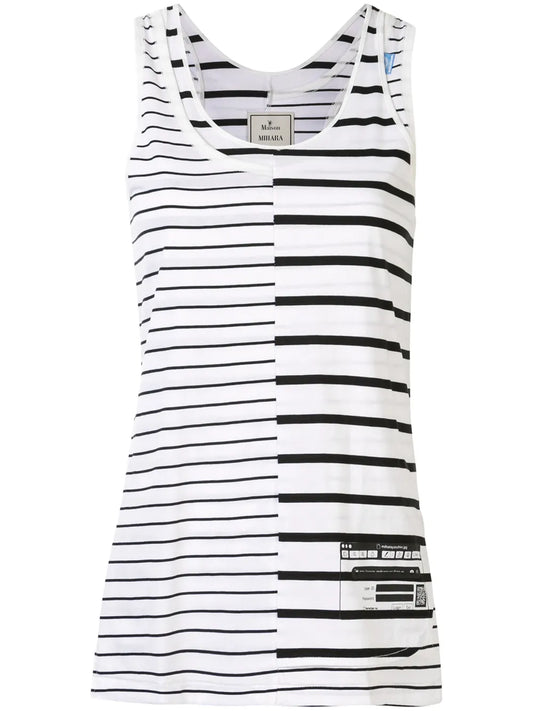 Asymmetric Striped Vest