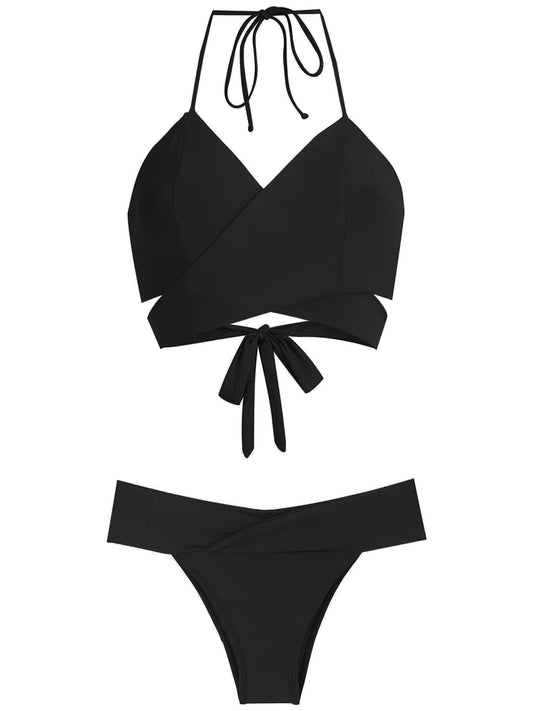 Mary Wrap Style Bikini Set