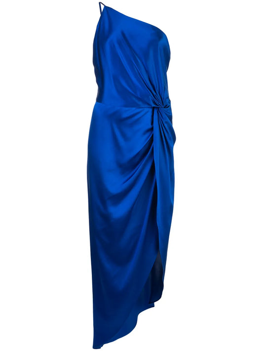 One-Shoulder Twist Knot Dress