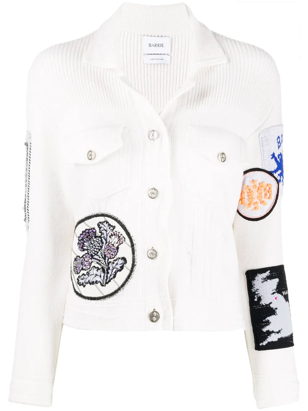 Patchwork Detailed Knitted Jacket
